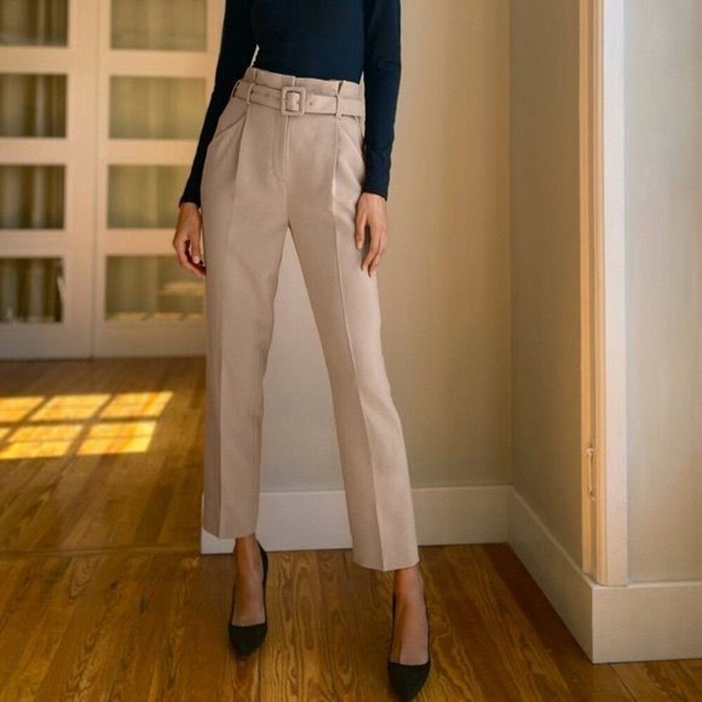 NWT Aritzia Babaton Encore High Rise Trousers Taupe Size 2